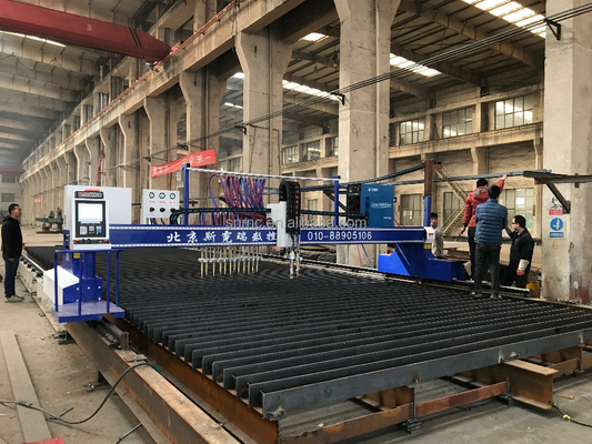 300A 400A เครื่องตัดพลาสม่า CNC 6000mm เครื่องตัดแก๊สไฟฉายหลายแบบ